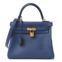 HERMES Swift Kelly Retourne Deep Bleu