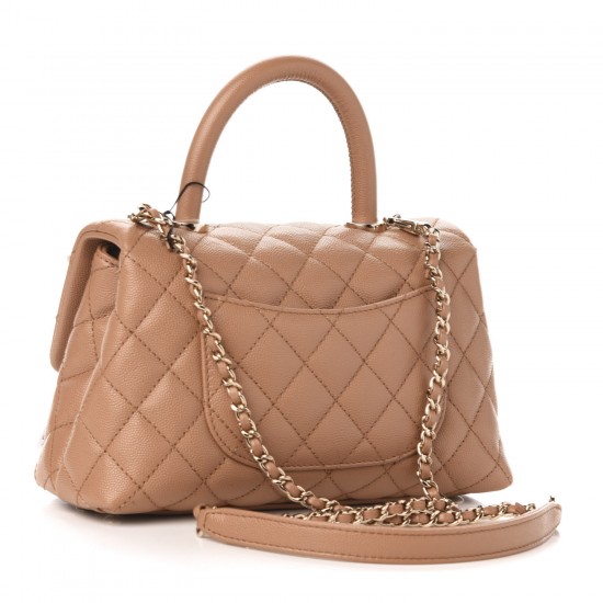 CHANEL Caviar Quilted Mini Coco Handle Flap