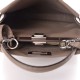 FENDI Calfskin Romano Selleria Medium Peekaboo Iconic Satchel Beige