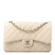 CHANEL Caviar Quilted Jumbo Double Flap Beige Clair