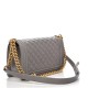 1CHANEL Caviar Quilted Medium Boy Flap Light Grey