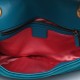 GUCCI Velvet Matelasse Small GG Marmont Shoulder Bag Petrol Blue