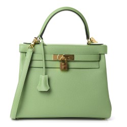 HERMES Evercolor Kelly Retourne Vert Criquet