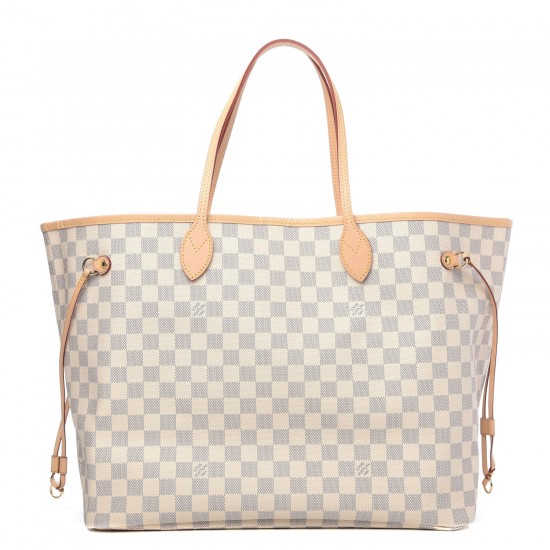 LOUIS VUITTON Damier Azur Neo Neverfull GM Rose Ballerine comes with inner bag