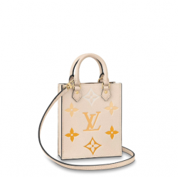 1Louis Vuitton Petit Sac Plat Handbag Gradient Yellow