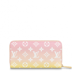 LOUIS VUITTON ICONIC MONOGRAM CANVAS ZIP WALLET GRADIENT Pink