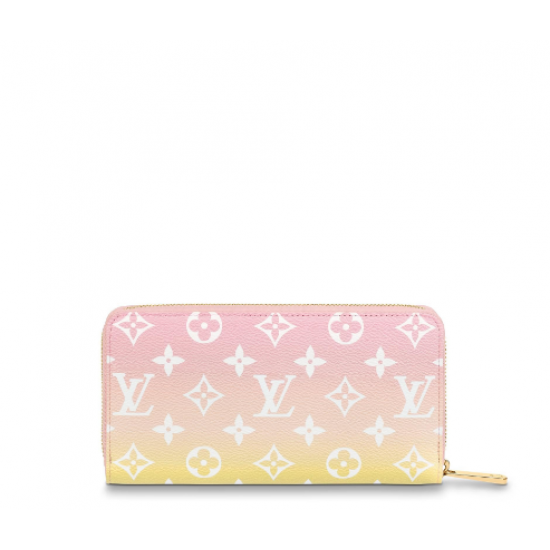 LOUIS VUITTON ICONIC MONOGRAM CANVAS ZIP WALLET GRADIENT Pink