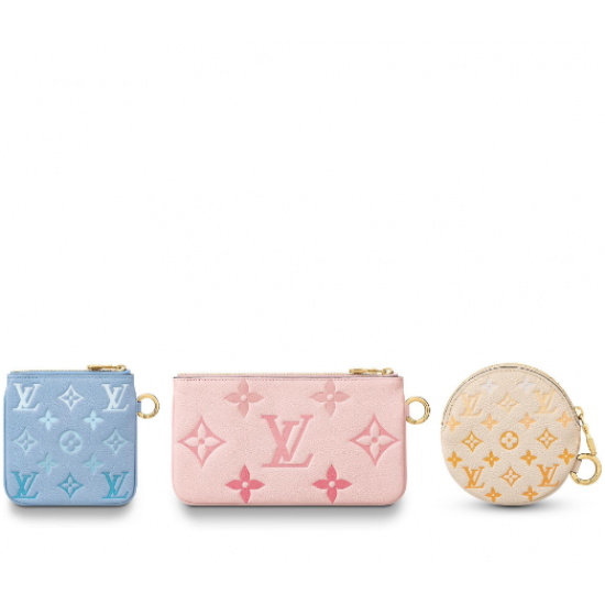 1Louis Vuitton Trio Clutch Monogram Empreinte Leather Three-Piece Set