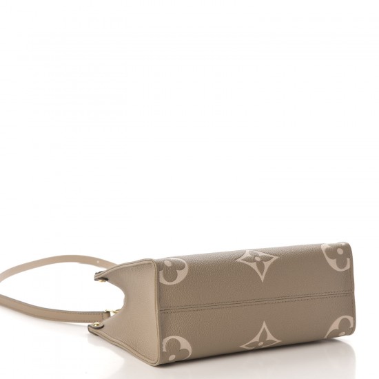 LOUIS VUITTON Empreinte Monogram Giant Onthego PM Tourterelle Creme