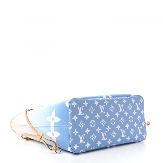 LOUIS VUITTON Monogram Giant By The Pool Neverfull MM Blue