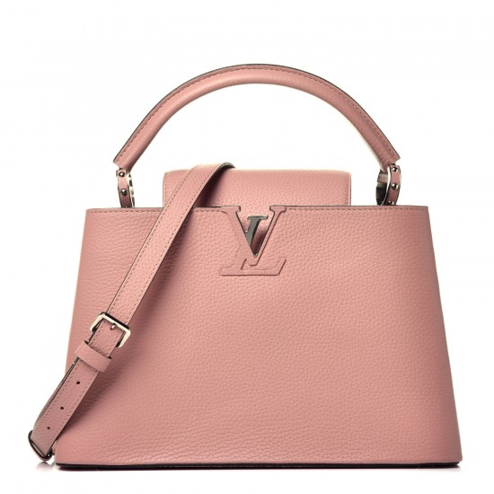 1LOUIS VUITTON Taurillon Capucines PM Magnolia