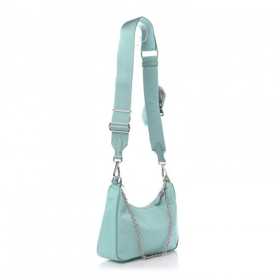 PRADA Nylon Re-Edition 2005 Shoulder Bag Jade