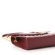 YSL Grain De Poudre Textured Mixed Matelasse Triquilt Medium Monogram Satchel Oxblood